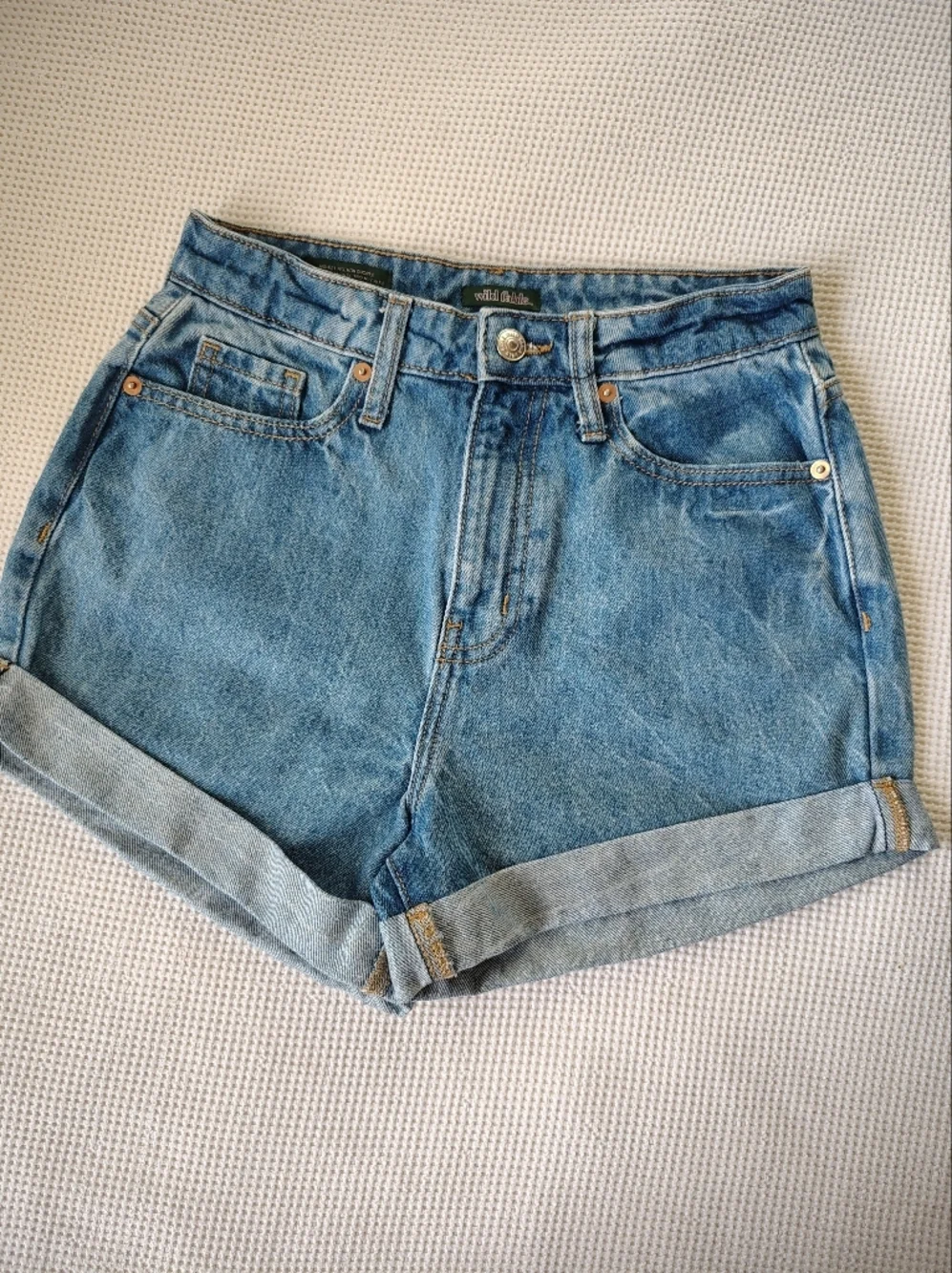 wild fable Blue Rolled-Hem Denim Shorts Size 00/ 24 R